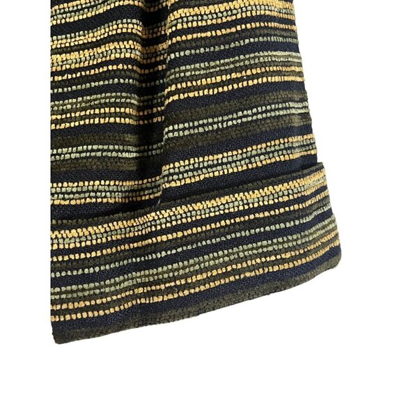 Sag Harbor Striped Jacket 10 Black Western Boho Artsy Textured Workwear Hippie - Picture 7 of 14